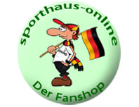 Fanshop-Vignette mit Deutschlandfan für Sportartikelgeschäft